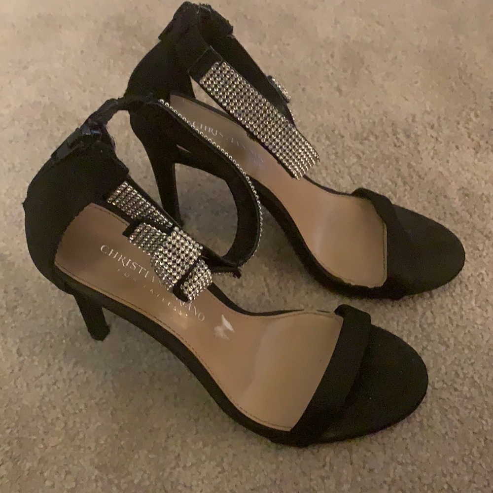 black rhinestone heels!